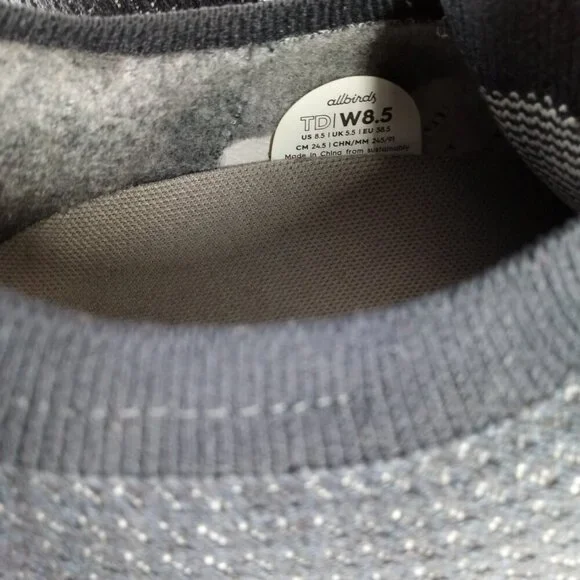 Allbirds Tree Dasher Stretch Lace Up Slip On Athletic Shoes Size 8.5 Womens - Picture 10 of 13